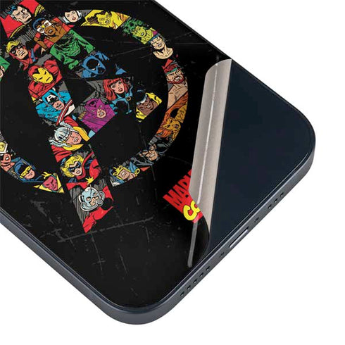 Marvel Classic Comics Avengers Logo iPhone 14 Plus Skin